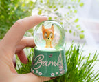 Disney Bambi and Thumper Pretty Flower Mini Light-Up Adult Snow Globe with Swirling Glitter | 3 Inches Tall