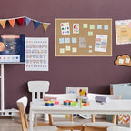 DAHAPYBOO Cork Board 2Pack,36x24 Bulletin Board for Office with Pin Oak Wood Boards, Message Board or Vision Board.