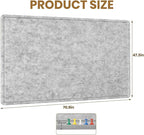 Large Bulletin Board, 72 X 48 inches Cork Board with 30 Pushpin, 6' x 4' Felt Cork Board Notice Pin Board, Self-Adhesive Vision Board Mood Board Foldable Photo Board for Wall - Silver Gray