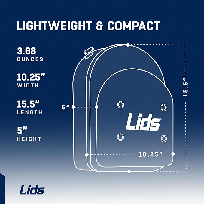 Lids Hat Travel Case – Baseball Cap Carrier for 6 Hats, Durable Clear Exterior & Interior, Storage with Handle & Adjustable Shoulder Strap, Hard Hat Organizer for Travel & Closet