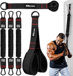 Resistance Bands with Handles, Exercise Bands with Door Anchor for Working Out, Home Gym Workout Equipment for Push Downs, Tricep, Biceps, Arms, Back, Chest, Abs, Shoulder Training