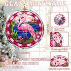 Flamingo Stained Glass Ornament - Christmas Tree Decoration, Flamingo Ornaments for Christmas