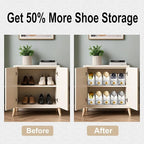 Clear Shoe Slots Organizer 20Pack Shoe Stacker Rack Organizer for Closet Adjustable Shoes Holders Space Saver Zapateras Organizers