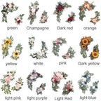 CDQL 2Pcs Wedding Welcome Sign Floral Decoration,Artificial Flower Swag Wedding Arch Decor, Wedding Flower Swag for Wedding Ceremony and Reception Arrangement (Orange)