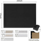 DAHAPYBOO Cork Board with Linen Black 2Pack,Bulletin Board 23"x17", Corkboards for Office Home School Message Board or Vision Board Decoration.