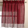 Kitchen Curtains for Windows ✅ 40+ Styles & Colors ✅ Swag, Valance, Tier Sets & Panels ✅ Cafe Curtains for Farmhouse, Rustic, Modern Décor, Salem Burgundy, 36" Tier