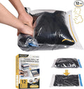 Cozy Essential Compression Bags for Travel - Travel Essentials - 12 Pack Space Saver Plastic Packaging Bags - No Vacuum Needed - Compression Packing Bags for Cruise Accessories