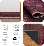 Keen Home Design 3x5 Rug - Machine Washable Entry Rug with Non-Slip Backing, Ideal for Enteryway, Kitchen, Bathroom, Laundry Room - Vintage, Easy Clean, Durable, Low Pile Rug - (3' x 5')
