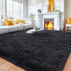 Rugs for Living Room 6x9, Soft Shaggy Modern Shag Area Rug for Bedroom, Upgrade Non-Slip Plush Fluffy Carpet for Kids Boys Girls Room Home Decor Aesthetic, Charcoal Gray