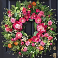 Waipfaru Spring Wreaths for Front Door, 26" Large Spring Summer Easter Wreaths for Front Door with Rose Peony Tulip Magnolia, All Seasons for Indoor Outdoor Farmhouse Home Porch Wall Window Decor