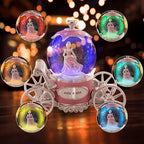 Cinderella Snow Globe for Girls, Music Box for Women with Color Changing LED Lights, Snowglobe Musical Boxes Gifts for Birthday Christmas Mother's Day Valentine's Day