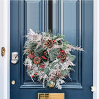 Wreath Hanger Adjustable Door Hanger Wreath Hanger for Front Door 15 to 24inch,Wreath Hook, Hold Up 20lb (Black,1 Pack)