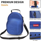 Livelab Hat Case, Hard Hat Case for Baseball Caps, Hat Storage with Carrying Handle & Shoulder Strap, Hat Organizer Protects Up to 6 Hats, Perfect for Travel & Home Storage - Blue