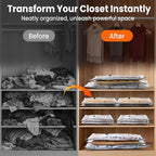 Vacuum Storage Bags for Travel, 15 Pack Vacuum Seal Bags for Clothing With Cordless Electric Pump, Space Saver Bags for Luggage, Clothes, Ideal for Home, Seasonal Storage, and Packing for Travel