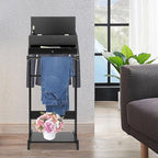 TFCFL Suit Valet Stand, Clothes Storage Shoe Organizer with Drawer, Suit Hanger Shoe Rack for Men and Women, for Entryway Office Living Room