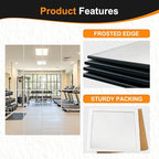 Delma Frameless Mirror Tiles 12"x10"x16 Pcs Wall Mounted, Shatter Resistant Full Length Tempered Glass Panels for Home Gym Bathroom Bedroom & Living Room Decor