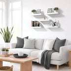 Sorbus Floating Shelves for Wall – 16 Inch Floating Shelf for Kitchen, Bedroom, Living Room, Bathroom, Home & Wall Decor - Mounted Bathroom Shelves with Invisible Brackets (White, 3 Pack)