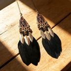 Small Dream Catcher Car Hanging Ornament, Handmade Nature Feather Boho Rear View Mirror Pendant, Car Decor Accessories Gift for Women