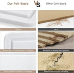 Large Bulletin Board, Foldable 72x48 Inches Cork Board Alternative, Large Felt Board Decorative Pin Board for Wall, Foldable Photo Board Self-Adhesive Vision Board with 36 Pushpins White