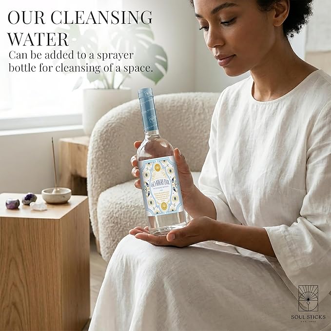 SOUL STICKS Cleansing Water 7.5 oz. Bottle for Clearing Negative Energy and Purifying Home Spiritual Florida Water (Go Away Evil)