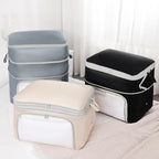 Comforter Storage Bag - 130L Blanket Storage Bags Front-opening Ultra Space Saving Self Compression Organizer, Washable Compression Bags for Storage Comforter Blanket, 1 Pack, Grey