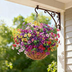 Ivydale Artificial Flowers for Outdoor 24 Bundles Fake Mums UV Resistant Silk Daisy Faux Plants for Outside Planter Home Porch Patio Window Box Decor, 4 Color Mixed