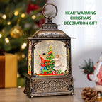 Christmas Snow Globes Lantern with The Nutcracker Music, Nutcracker Snow Globe with Swirling Glitter Effects, USB/Battery Powered with 6-Hour Timer, Christmas Decorations