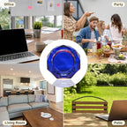 Coomin Crystal Glass Ashtray, Sparkly Cigar Cigarettes Ash Tray, Ashtrays for Smokers Indoor Office Home Desktop Tabletop, Unique Luxury Gifts for Men, Blue
