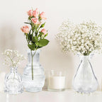 Clear Glass Bud Vases Set of 20,Small Flower Vases for Wedding Centerpieces,Mini Bud Vases in Bulk Amber Glass Vase for Table Decoration,Home Decor