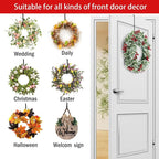 12 in Wreath Hanger Black Wreath Hangers for Front Door 2 Pack Wreaths Hangers Hook Over The Door Hook Christmas Wreaths Holder Halloween Easter Home Wreaths Hanging Hooks Decoration