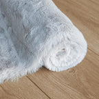Faux Fuzzy Machine Washable Bunny Fur Area Rugs for Living Room Grey Fluffy Rug for Bedroom Sheepskin Rug 4x6 Rectangle Nursery