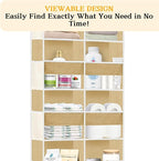 Over the Door Organizer 5 Tiers,Extra Large Behind Door Storage of 10 Compartments,80 lbs Weight Capacity Over the Door Storage, Door Hanging Organizer for Closet, Diaper Organizer (Camel)