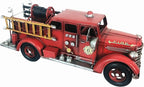 Truck Model Retro Fire Diecast Metal Miniature Vehicles Large Fire Fighting Truck Decor Home Antique Truck Decor Automotive Decor 16.4'' Long…