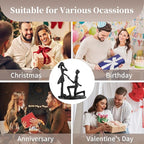 Sziqiqi Anniversary Wedding Gifts for Couple: 6th Anniversary Iron Gift for Her Him Husband Wife - 1 Year Wedding Gifts for Engagement Christmas Valentines Birthday - Couple Sculptures for Home Decor
