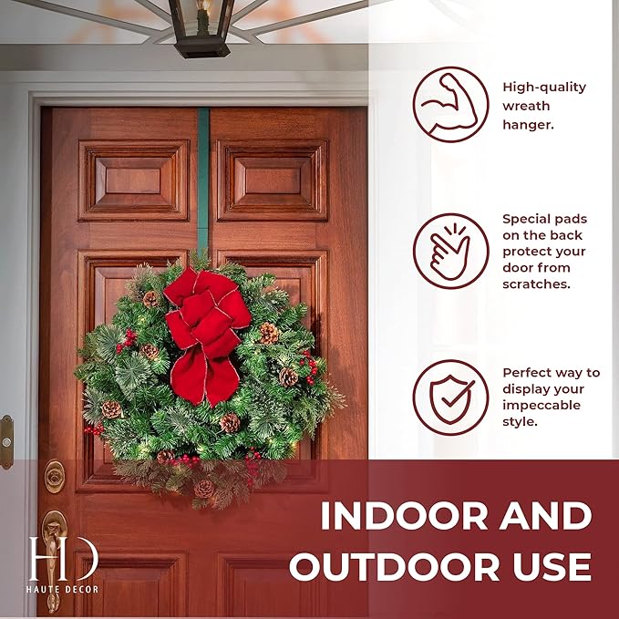 Haute Decor Adjustable Length Wreath Hanger - 20 Lb. Capacity