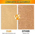 TUPARKA 6 Pack Cork Board 12"x12" - 1/4" Self-Adhesive Corkboards With 100 Push Pins, Bulletin Boards, Square Cork Tiles for Wall, Home, School, Office Decorative