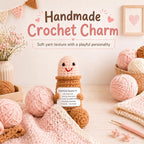 Positive Crochet Gift, Handmade Emotional Support Crochet Figure with Message Card, Knitted Keepsake Desk Decor for Women Friends Coworkers, Birthday