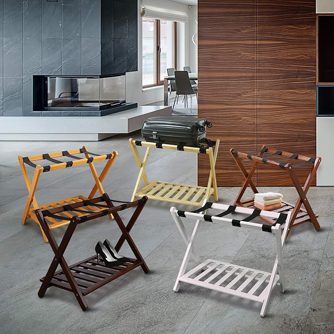 Casual Home Luggage Rack, Honey Oak