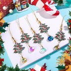 5Pcs Hanging Christmas Ornaments Christmas Tree Crystal Drop Pendant for Thanksgiving Xmas Wedding Party Gifts Crystal Suncatchers Indoor Home Decor