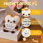 Cute Toast Doll Mother's Day Birthday Gifts for Moms,Mom Gifts from Daughter Son,3.4x2.8x2.2In Mother's Day Mom Toast Crochet Doll