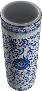 Red Lantern 24" Floral Blue & White Porcelain Umbrella Stand