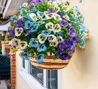 Artificial Flowers for Outdoors Fake Plants, 12pcs Fake Flowers Artificial Plants Outdoor UV Resistant,Silk Faux Flowers Shrubs Greenery Plants for Porch Garden Patio Window Box Decor