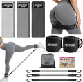 Ankle Resistance Bands with Cuffs & Fabric Resistance Bands Set - Legs & Glutes Workout Equipment for Women & Men, Home Gym Heavy Exercise Bands for Hip, Yoga, Strength Training, Rehab, Pilates