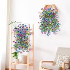 INQCMY 2Pcs Artificial Fake Hanging Flowers for Outdoors UV Resistant Artificial Plants for Spring Summer Decor Look Real Faux Flowers for Outside Home Planter Porch Patio Decor