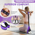 Pedal Resistance Band with Handle | Upgraded 55LBS Exercise Resistance Bands for Core, Abs, Legs, Glutes, Arms, Strength, Physical Therapy, Pilates, Sit Up Workout Equipment for Women Home Gym