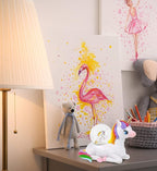 CoTa Global Unicorn Snow Globe Decor - Beautiful Pink Sparkle Rainbow Unicorn Figurine, Cool Snow Globes and Figurines, Perfect Ornament Miniature for Home Decor - 45 mm