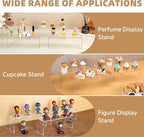 Aminigram 8 Pack Large Acrylic Risers Display Stands, Perfume Organizer Stand, Clear Acrylic Shelf for Show Display, Toys, Cupcake, Dorm, Classroom, Livingroom Decor and More(12.4 x 4 x 4.6 inches)