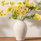 Ceramic Flower Vase Home Decor - Large Farmhouse Table Vases Rustic Vintage Living Room Kitchen Bedroom Decorations for House Book Shelf Office Coffee Desk Dining Fireplace (9" Rustic)