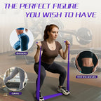 5 Pcs Resistance Bands for Working Out, Latex Free, Physical Therapy Bands, Exercise Bands Set for Stretching, Suitable for Rehab, Yoga,Pilates, Home Gym