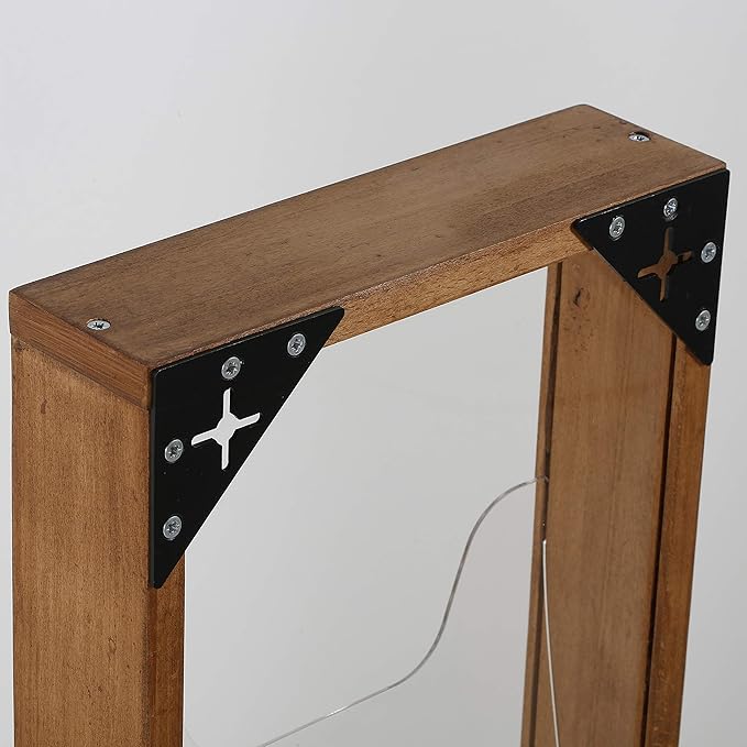 M&T Displays Wal Mount Dark Wood Magazine Brochure Rack Wooden Leaflet Literature Catalog Holder Easy Assembly Durable Clear PET G Pocket 5x(8.5x11) Inch for School Office Hospital Hotel Indoor
